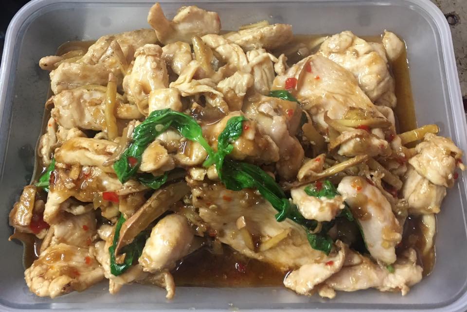 Thai chicken stir-fry with basil and chili